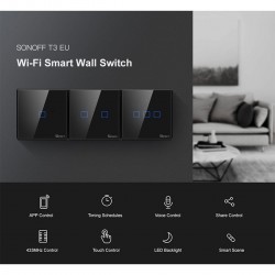 SONOFF Wi-Fi Smart Wall Touch Button Switch 2 TX GR Series