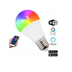 Λάμπα E27 A60 Γλόμπος Smart Home WiFi LED RGB+CCT 12W° Πολύχρωμη RGBW+WW