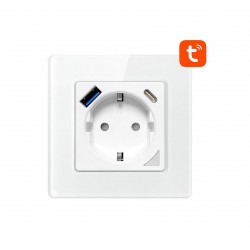 Μονή Χωνευτή Έξυπνη Πρίζα Ρεύματος Wi-Fi Usb-C N-WOT10-USB-B
